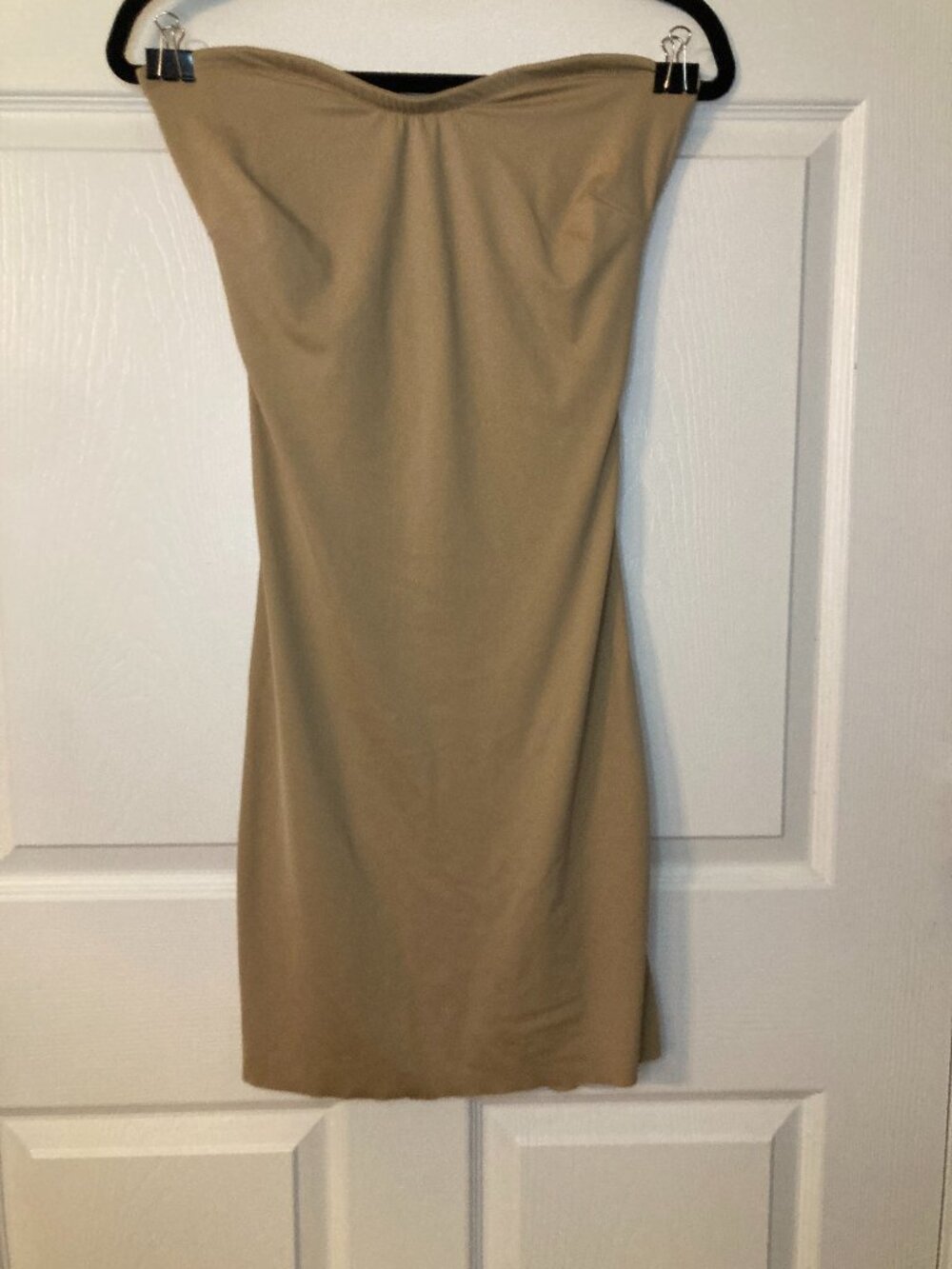 Assets by Spanx Women's Beige Strapless Shapewear Slip Dress - Size XL